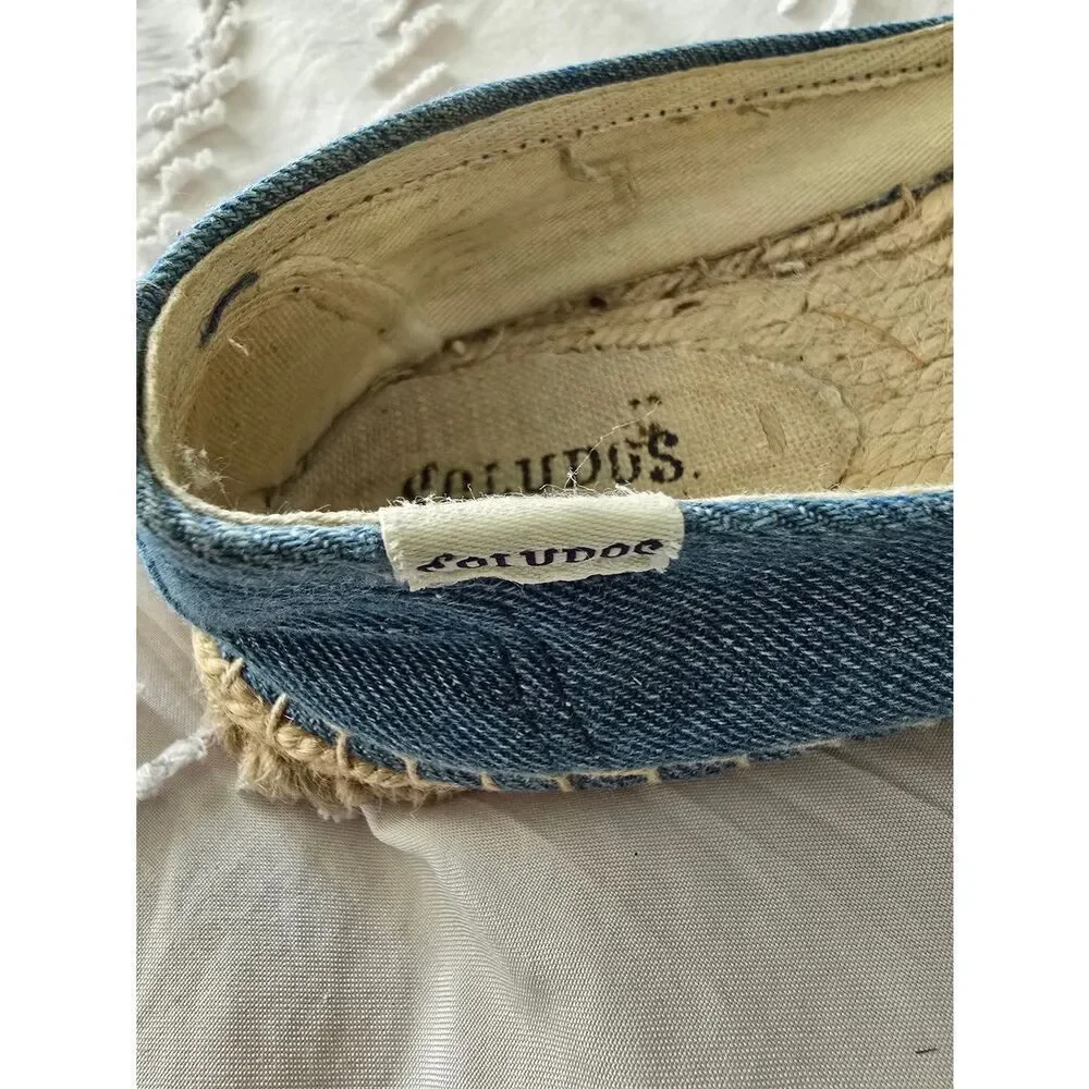 Soludos Blue Denim Slip-On Espadrilles